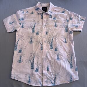 RVCA x Kristen Liu Wong Shirt Mens Small Pink Palm Trees California Style